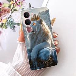 Luxury Dragon Cartoon Soft Clear Silicone Phone Case Cover - Cool Protective Shell for Vivo Y31 5G (TMTPU - 6158)