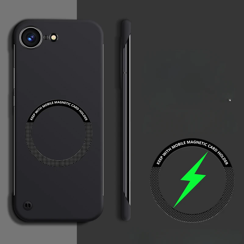 Frameless Shockproof Matte Thin Phone Case with MagSafe Compatibility