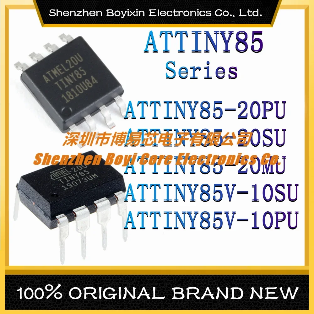 ATTINY85-20PU ATTINY85-20SU ATTINY85-20MU ATTINY85V-10SU ATTINY85V-10PU  Microcontroller (MCU/MPU/SOC) IC Chip