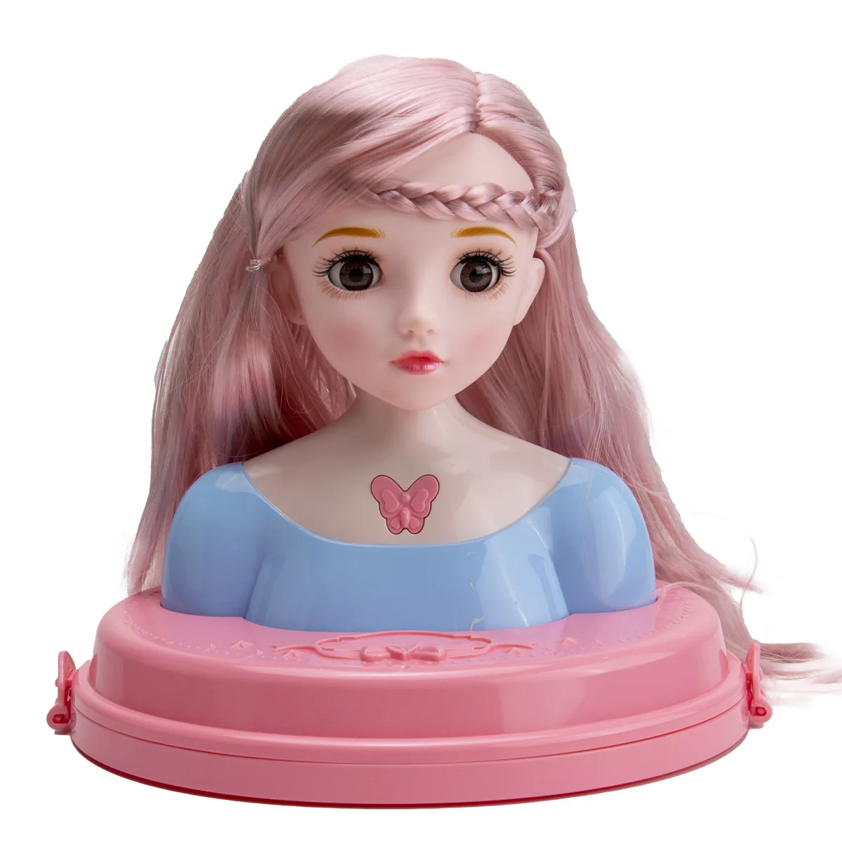 European Fashion Half Body Makeup Hairstyle Mannequin Head Play House Girl Princess Dress Up Practice Makeup Hair Combing Toys