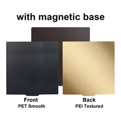 Enhanced PEI Textured Magnetic Build Plate for 3D Printers, 300x300mm, Easy Removal and Durable Spring Steel Surface (With Magnetic Base)