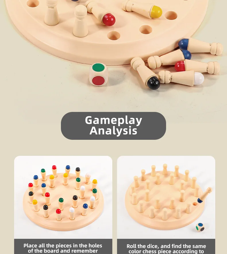 Montessori Memory Matching Chess Game For Kids Educational Toy_voghion.com