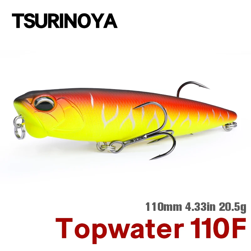 

TSURINOYA Topwater Floating Pencil Wobblers 110mm 20.5g DW58 Bass Lure Stickbait Snakehead Professional Artificial Hard Bait