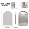 Backlit Smart LED Bathroom Mirror: 36 x 24 Inch Arched Dimmable 3 Colors Anti-Fog Lighted Mirrors with Time Temperature - CRI95 6