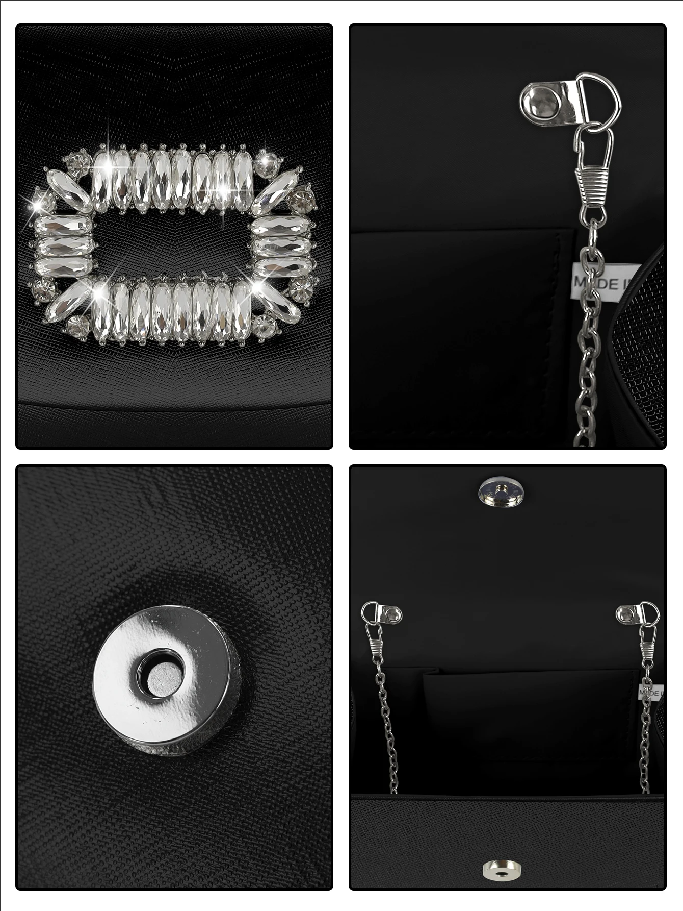 حقيبة يد فاخرة وأنيقة مصنوعة من جلد البولي يوريثان...