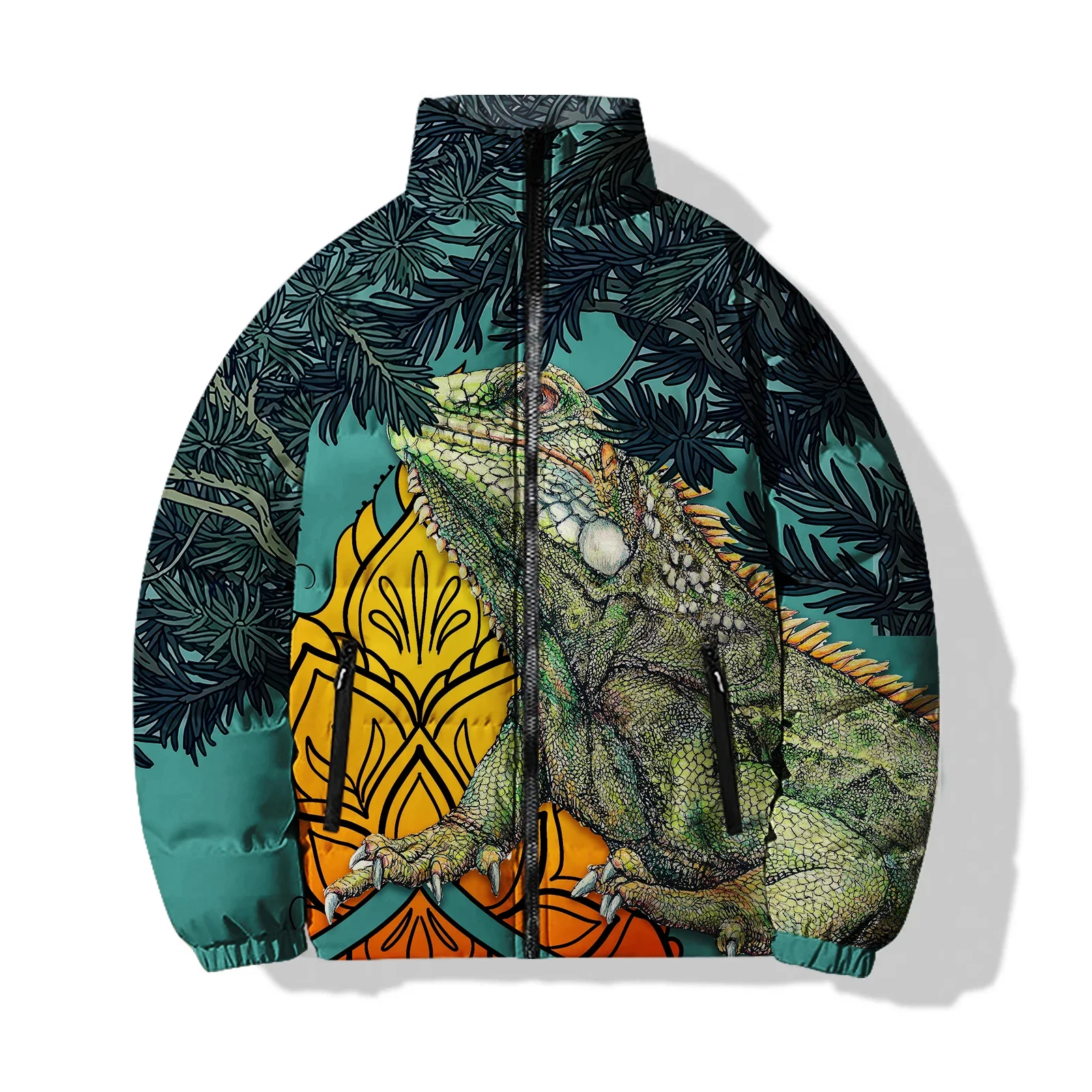 thumbnail image 1 of Abrigo de hombre moderno y versátil Abrigo de invierno para hombre con estampado de araña personalizado Parkas para hombre Cómodas y cálidas Novedades en Parkas, 1 of 5