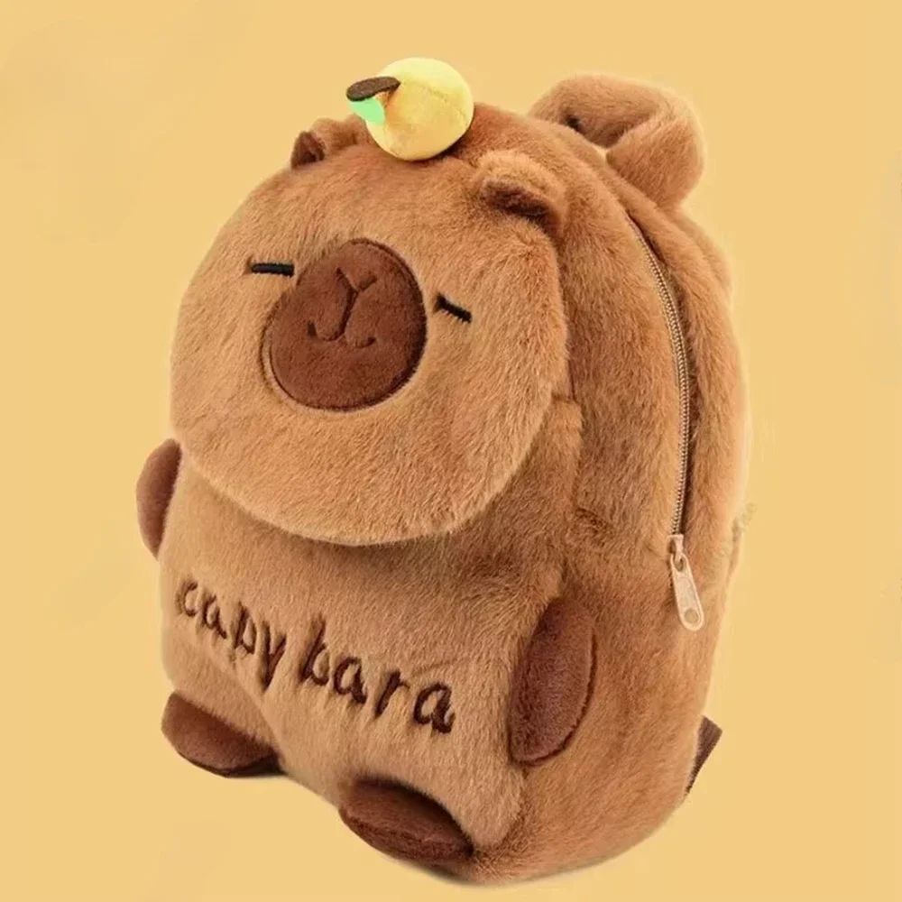 KNUIUYY Schoudertas voor meisjes, Capybara pluche handtas