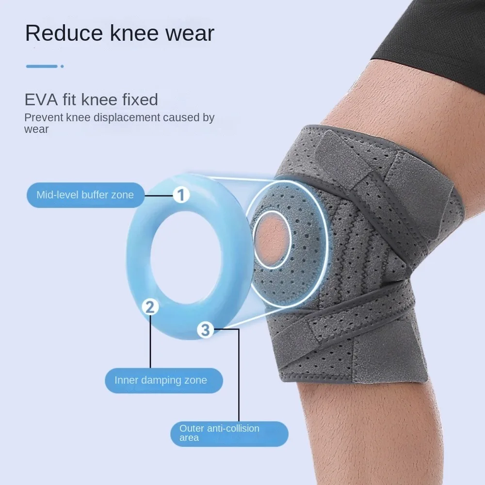 Einstellbare Kinder-Knieschützer, Kniestütze, bequemes Patella-Schutzband, hochelastischer Schutz, Sport-Kniebandage, Laufen – Detail 9
