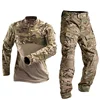Outdoor Uniform Tactical Shirt Waterproof Clothing Tops Wear resistance Airsoft Multicam Camo Hunting Suit Pants+ Pads 1