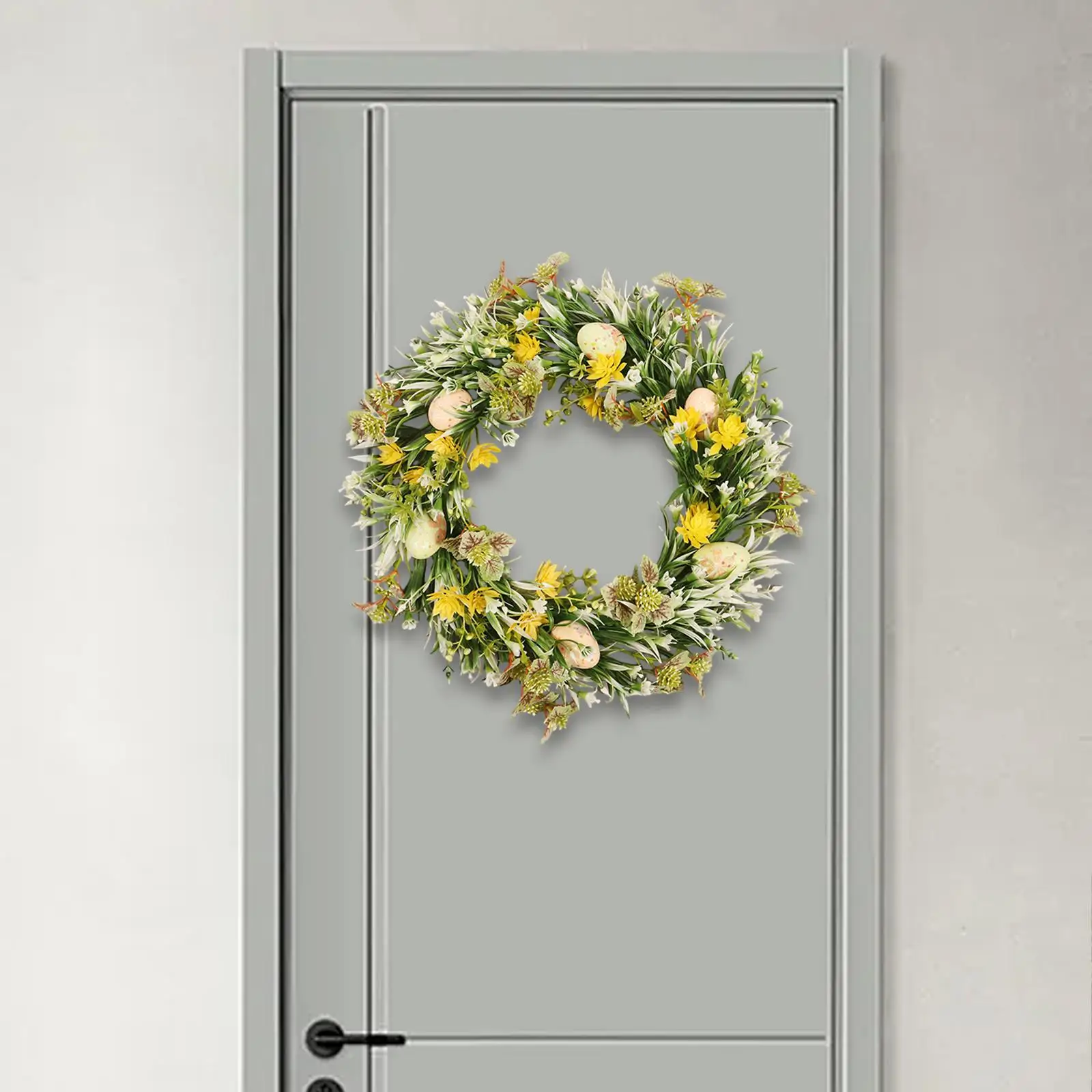 

Easter Egg Wreath Hanging Spring for Celebration Indoor Outdoor Decoration