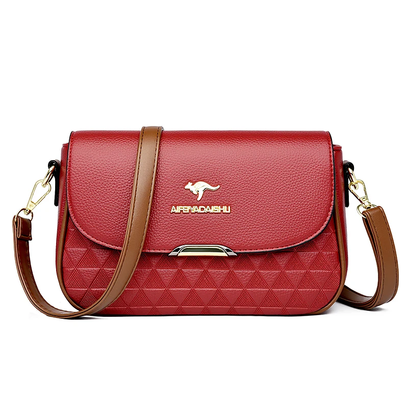 حقيبة يد نسائية أصلية تحمل علامة تجارية، بتصميم كر...