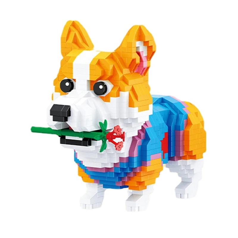 

Kawaii Animal Corgi Diamond Building Bricks Set Cute Pet Dog Model Assembly Blocks Home Decoration Toys for Children Gift No Box