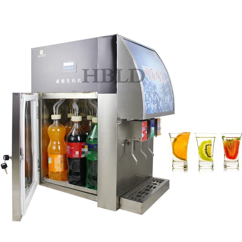 

Fully Automatic Carbonated Beverage Juice Packaging Machine, Commercial Three Valve Cold Beverage Self-Service Machine