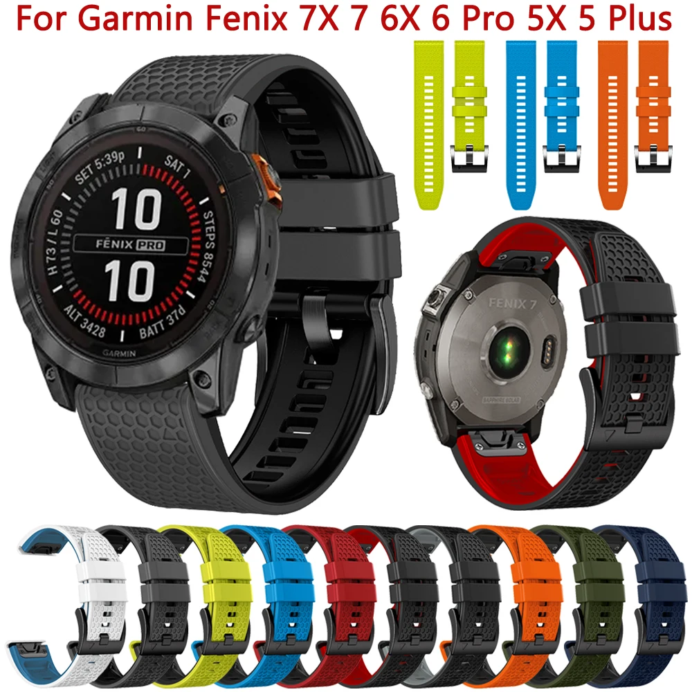 

Quick Release 22 26mm Silicone Band For Garmin Fenix 7X 7 6X 6 Pro 5X 5 Plus 3 HR Epix Gen 2 Strap Smartwatch Watchband Bracelet