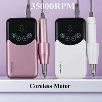35000RPM Coreless Motor Nail Drill Machine Rechargeable Electric Nail File for Acrylic Gel Nail Manicure Pedicure Polish Sets 1