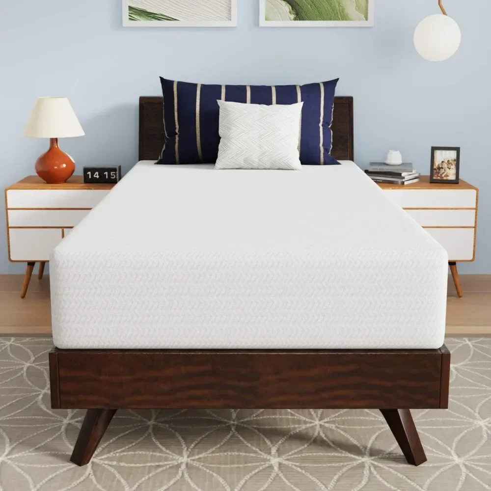 6 Inch Gel Memory Foam Mattress Mattress Bamboo Charcoal Infused in a Box Medium