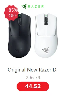 Original Razer DeathAdder Essential Wired Gaming Mouse Mice Black and White 6400DPI Optical Sensor 5 Programmable Buttons Gamer