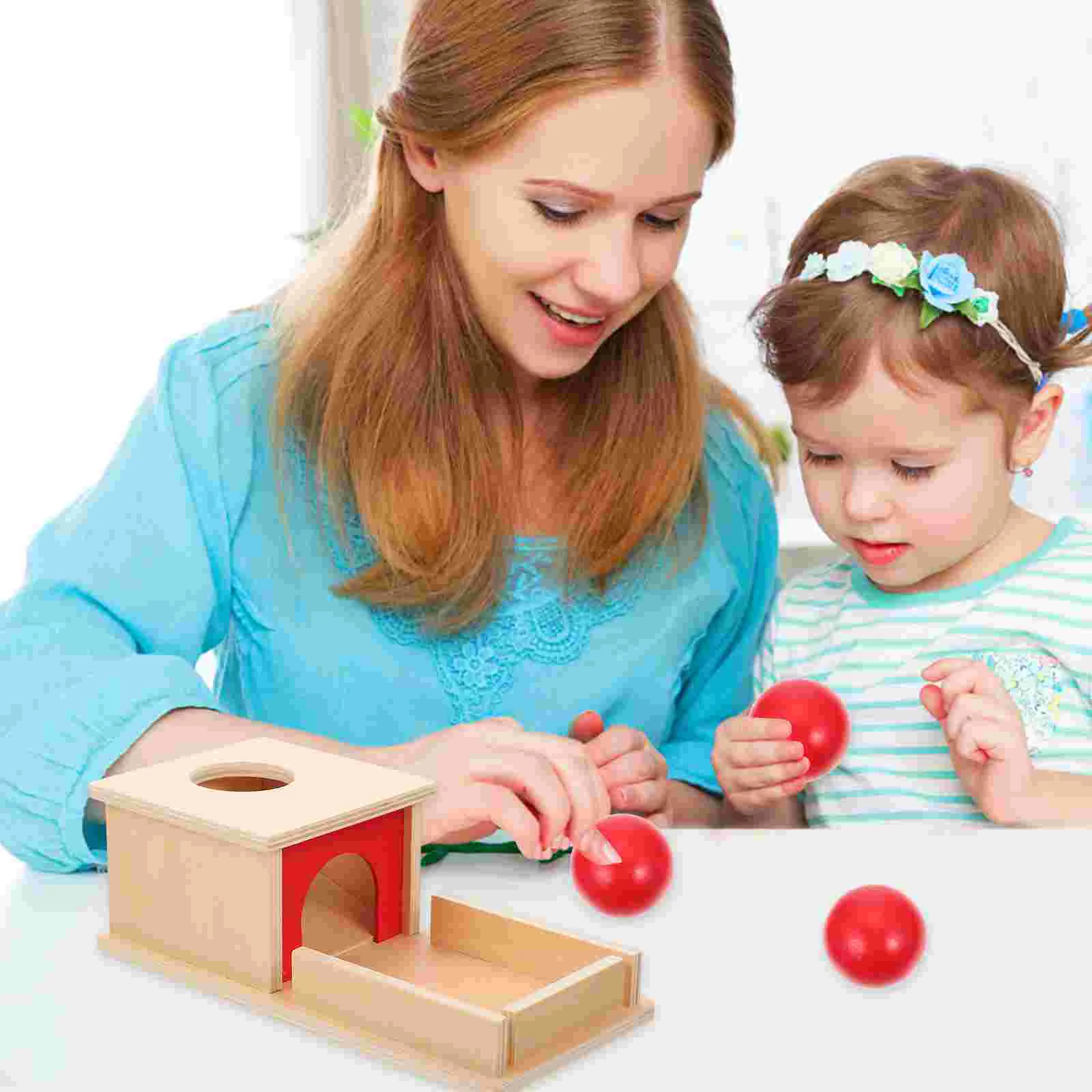 

Montessori Box Toys Toy Wooden Permanence Target Educational Drop Object Plaything Hand Coordination Eye Baby Early Old Month