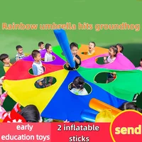 Kids Whack A Mole Game Rainbow Umbrella Kindergarten Outdoor Fun And Sports Paracaidas Toy Outdoor Toys For Kids
