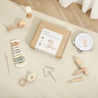 Baby Wooden Montessori Squirrel Pattern Musical Instruments Multi-function Musical Game Interactive Instruments Newborns Gifts 1