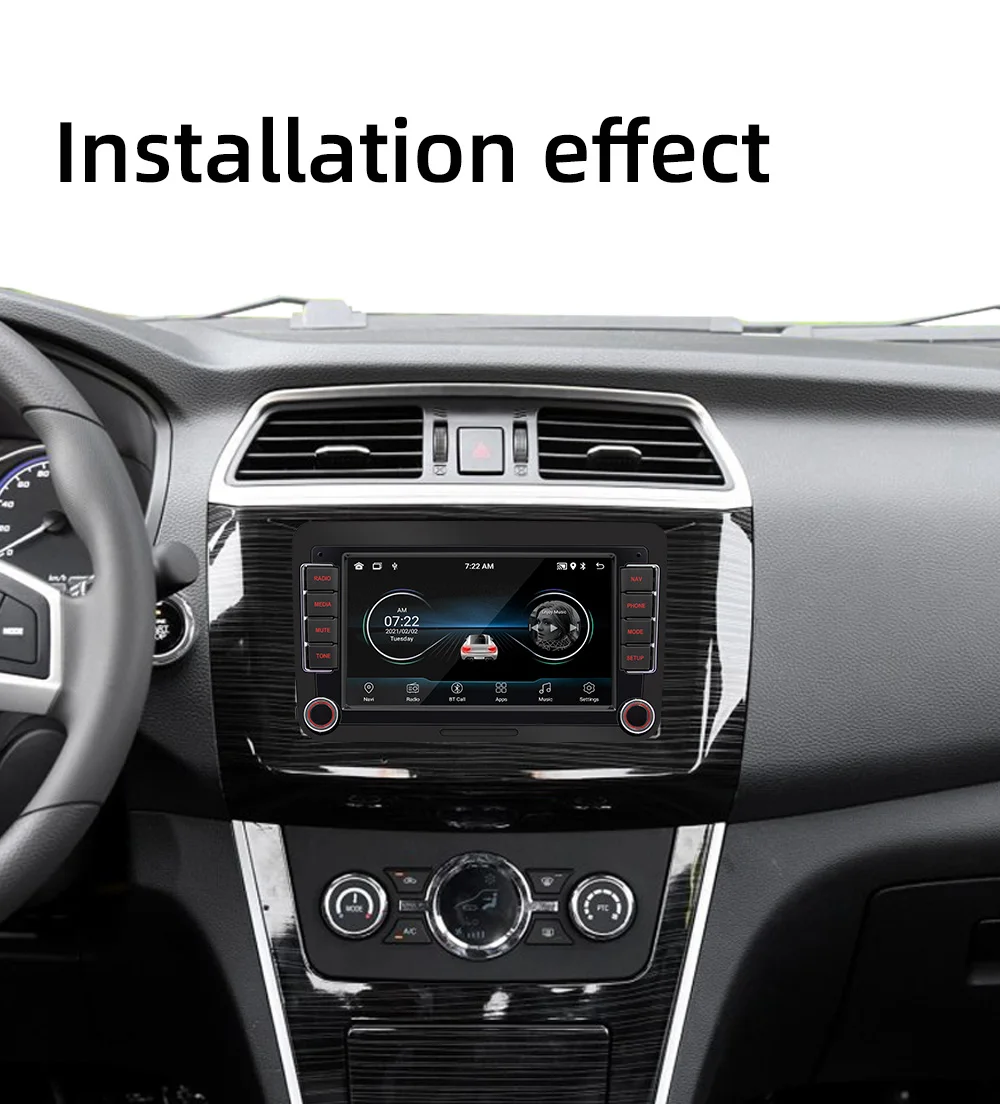 Car Multimedia Player Wireless Carplay Adapter 7&ldquo; For Volkswagen VW CC Passat B7 Polo Golf 5 6 Jetta mk5 mk6 Mirrorlink FM WIFI GPS RDS