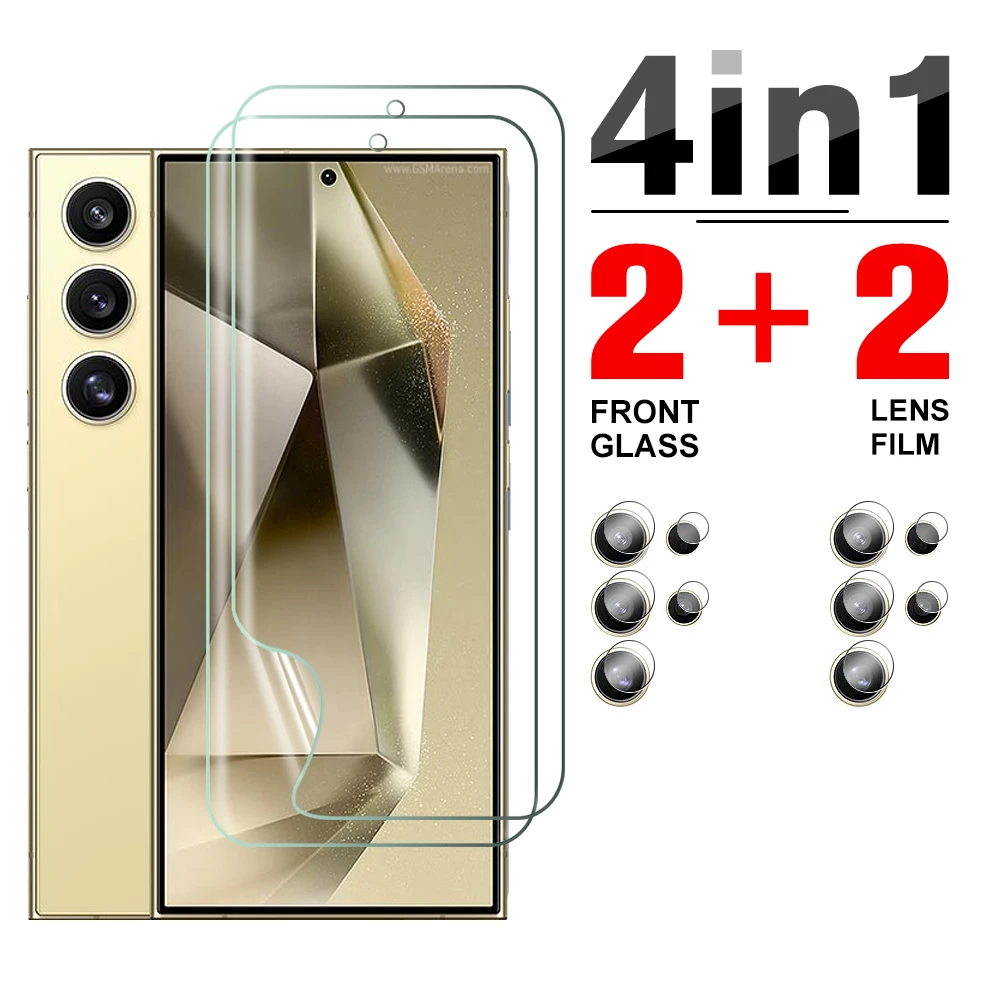 

4 в 1 Защитное стекло для объектива камеры Samsung Galaxy S24 5G Защитная пленка Samsung 24s sansung S 24 Ultra plus Гидрогелевая пленка
