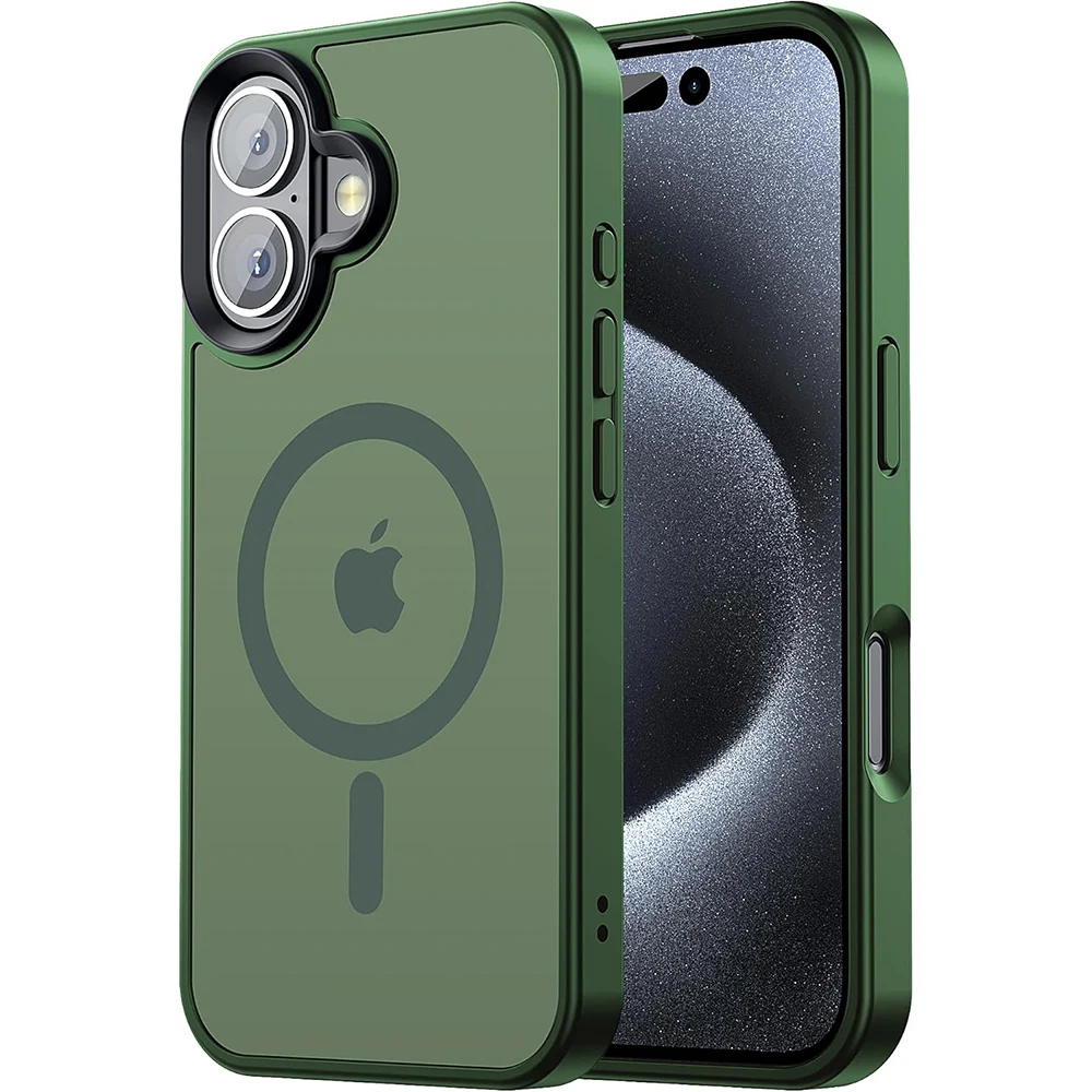 Matte Green Magnetic Phone Case Cover