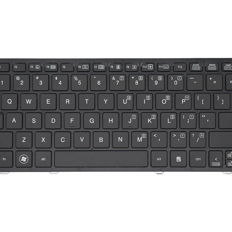Eua e Russo Teclado para Notebook hp Elitebook Novo Frame Preto Prateado Substituição Teclado Notebook 2560p 2570p 2570p - Imagem 2