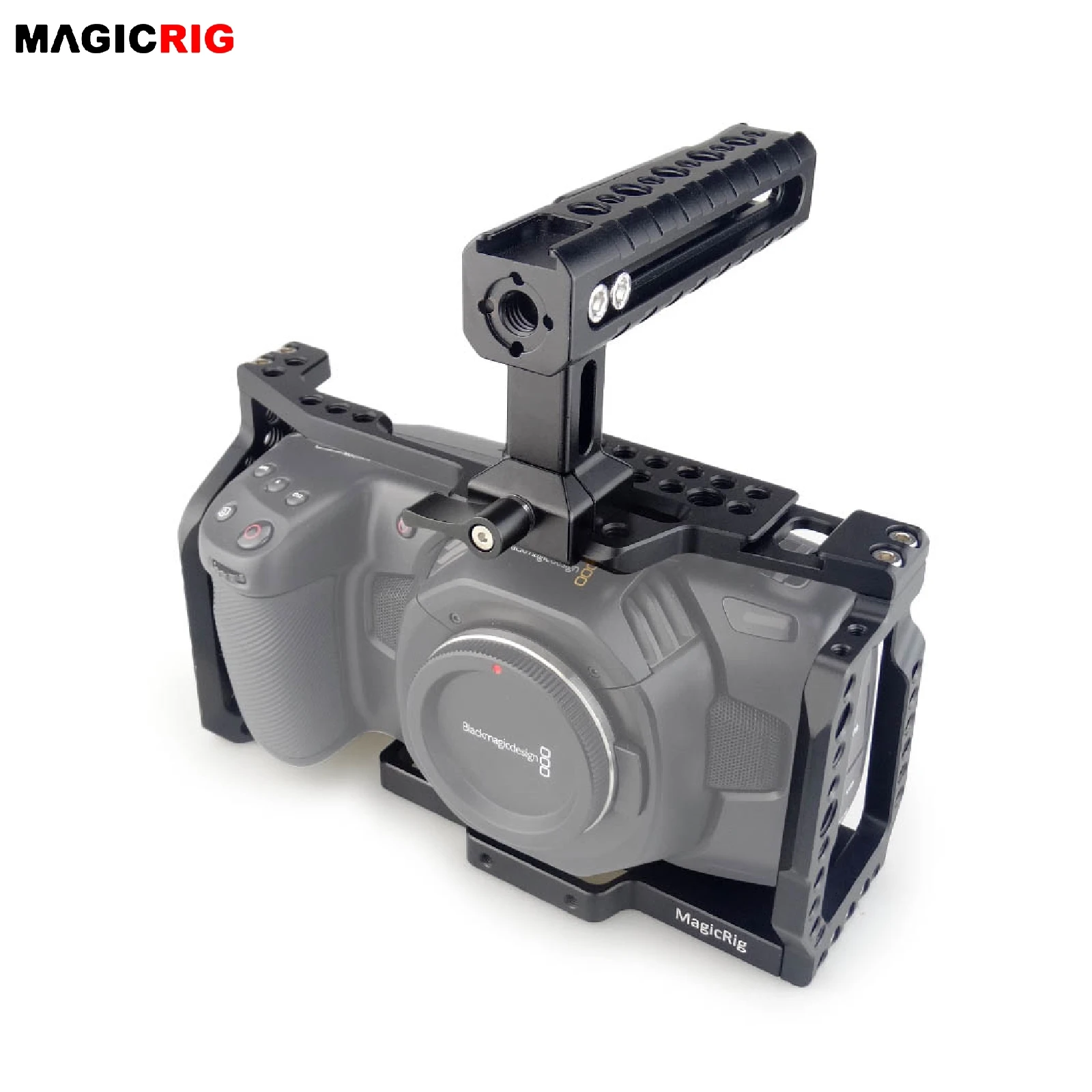Magicrig Bmpcc Gabbia 4K E 6K Con Maniglia Nato Per Blackmagic Pocket Cinema Camera Bmpcc 4K / 6K Per Montare Il Flash Del Monitor Del Microfono