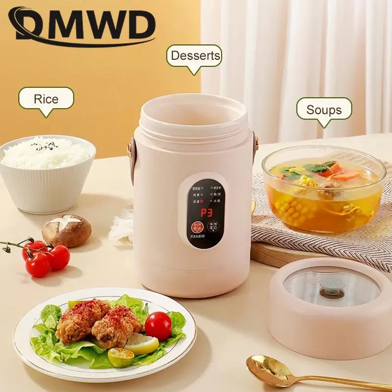 110V 220V Portable rice cooker 1.6L Ceramic glaze liner Intelligent Stew cup Non-stick coating Cooking pot Reservation Timing 4