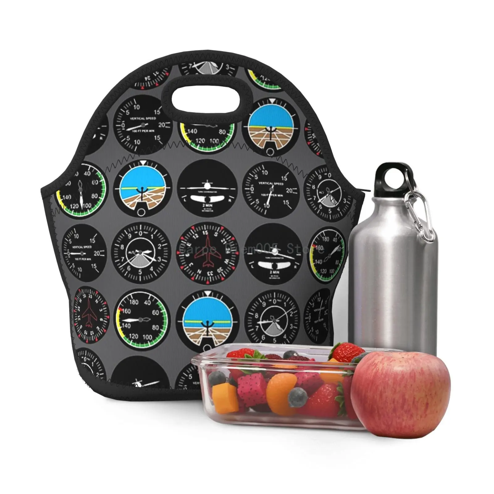 Pilot Captain Stripes Lunch Bag Cooler Bag Lunch Bag