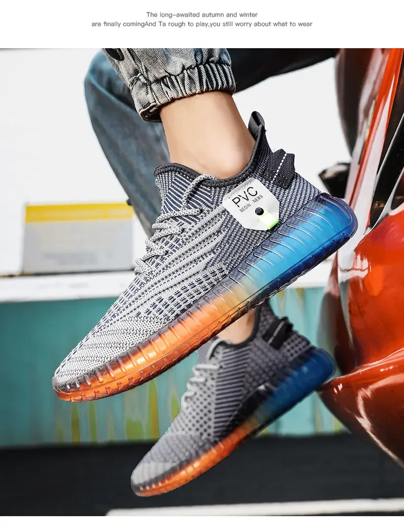 

Mesh Men Shoes Breathable White Mens Sneakers Trendy Lace-Up Lightweight Black Walking Man Tenis Shoe Zapatillas Hombre