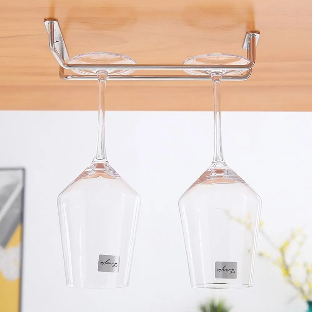 1Pcs 304 Stainless Steel Wine Glass Rack Home Storage Kitchen Supplies Cup Goblets Hanger Upside Down Multi-layer 4