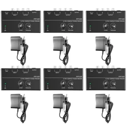 6X Ultra-Compact Phono Preamp PP500 With Bass Treble Balance Volume Adjustment Pre-Amp Turntable Preamplificador US Plug