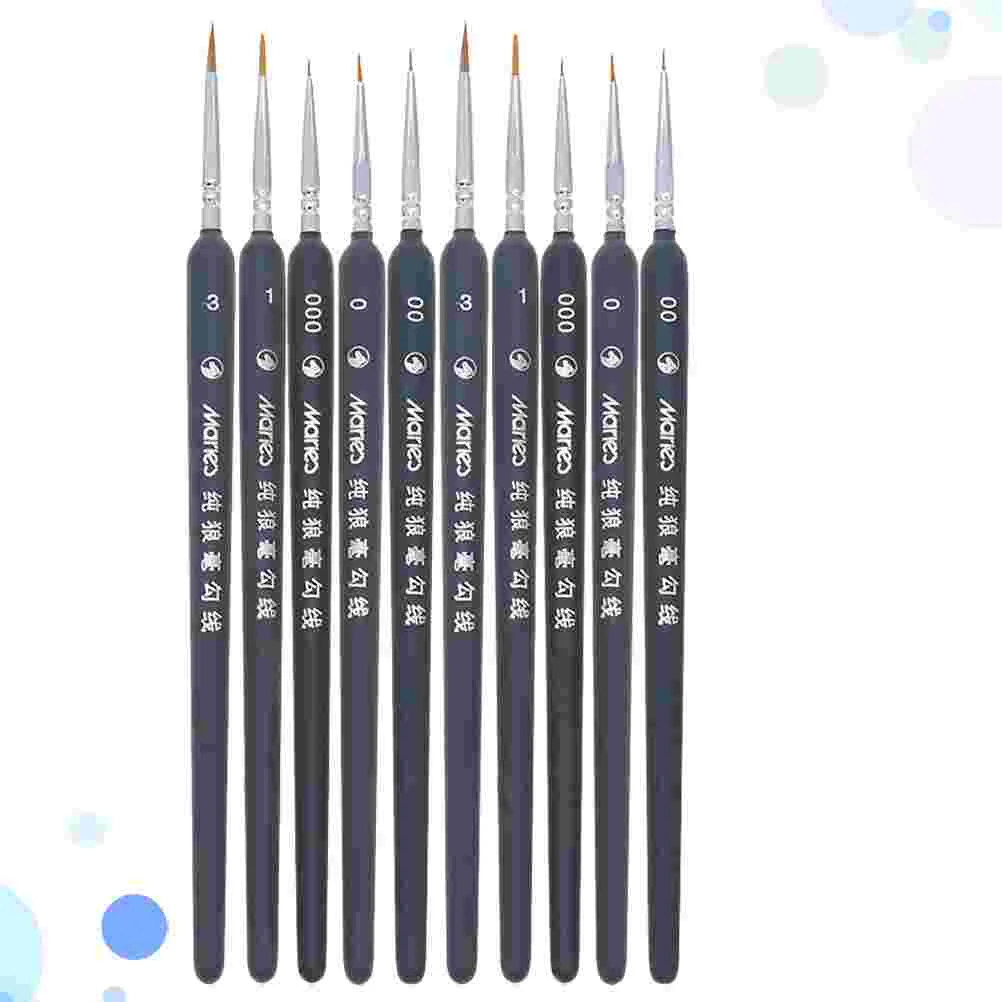 

Paint Brush Set Miniature Oil Fine Painting Detail Art Thin Tip Acrylic Kit Watercolor Detailing Gouache Drawing