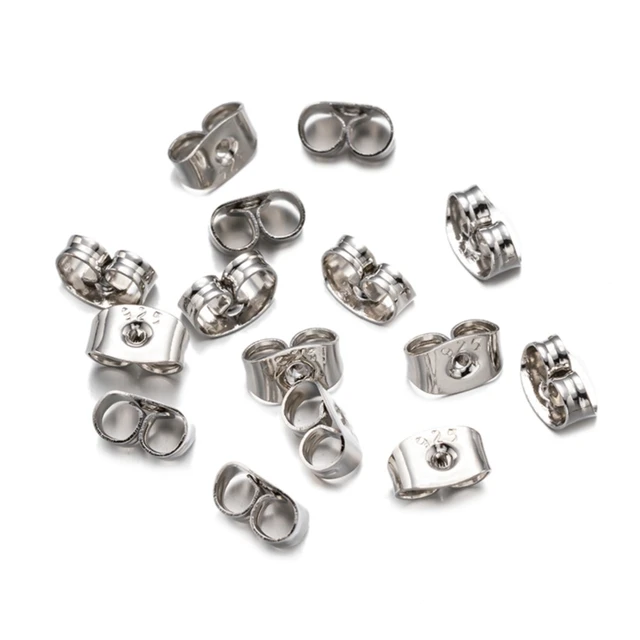 20 PCS - Sterling Silver Earring Backs, Medium Butterfly Clutch,  Replacement Earring Backs Sterling Silver 925, Post Holders