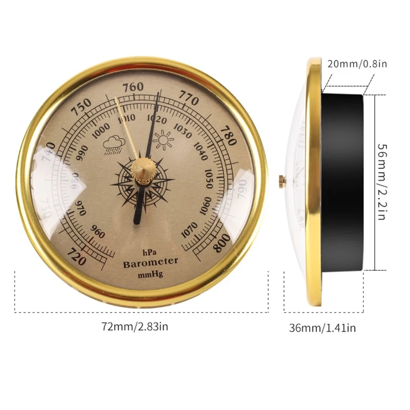 Toddmomy 2 Pièces Baromètre D'intérieur Thermomètre Intérieur Outil  Multifonction Outils De Spécialité Mécanique Haute Précision Portable  Acrylique