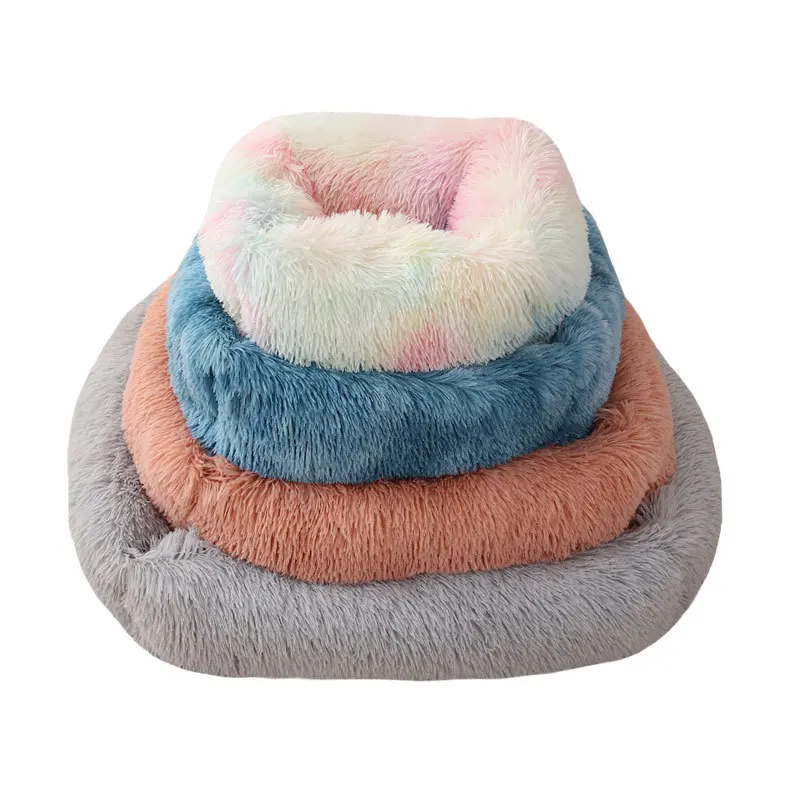 

Super Soft Pet Cat Bed Plush Full Size Washable Calm Bed Donut Bed Comfortable Sleeping Artifact Suitable For All Kinds Of Cat