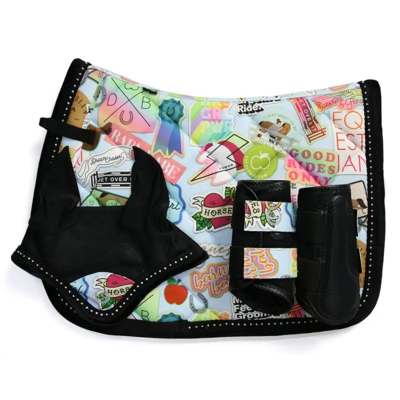 TF Horse Harness Equestrian Sweat Pad Dance Horse Sweat Cushion Cushion Shock Absorption Thickened Cute Earmuffs