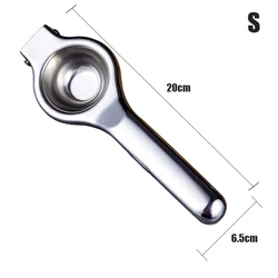 Premium Stainless Steel Citrus Juicer - Multifunctional Hand-Press Lemon & Orange Squeezer Kitchen Tool (S)