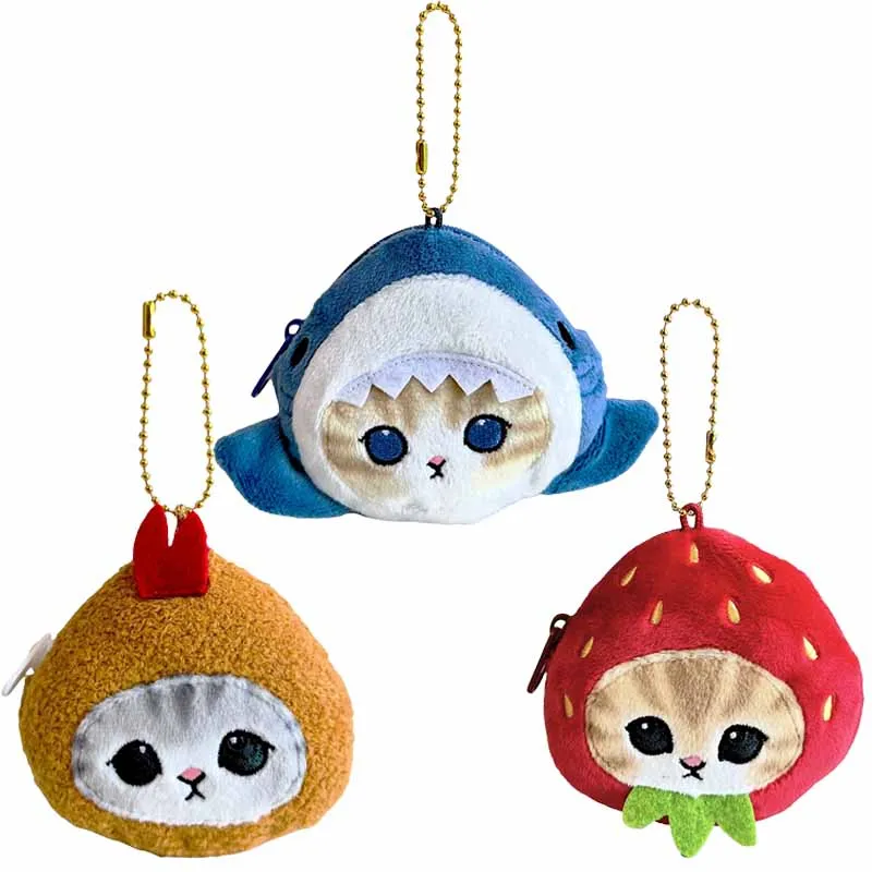 Cartoon Cute Mofusand Cat Plushie Doll Coin Purse Small Headphone Bag Anime Kawaii Small Wallet Plush Toys Pendant Gift 10cm