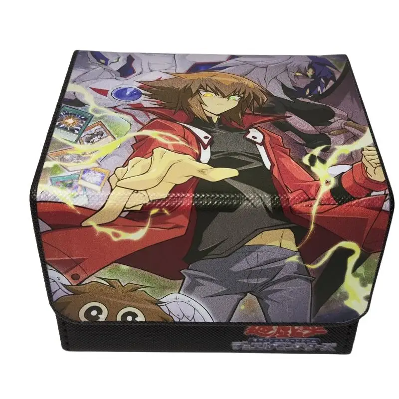

Yu-Gi-Oh Card Case Jaden Yuki Yubel E HERO DIY high quality leather Action Toy Figures Game Collection Storage Box and Partition