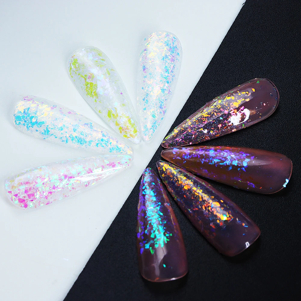 Mermaid Sequins Glitter Nail Accessories Shiny Irregular Fine Pieces for Gel Nail Tips Decoration Manicure Professional Supplies