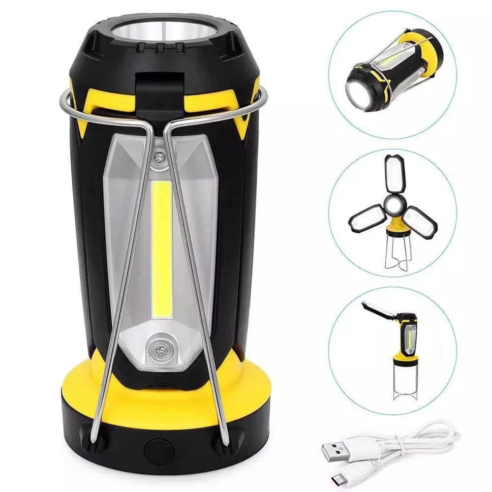 

Foldable COB LED Floodlight Portable Multi-function Torch Inspection Hand Lamp Camping Flashlight Work Light Rotating Lantern