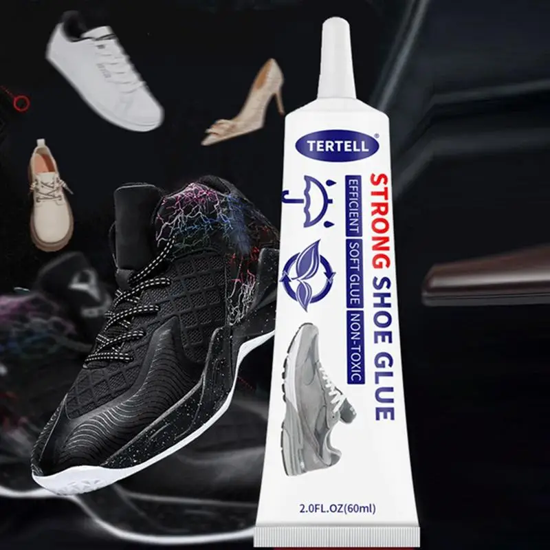 Shoe Glue 60ml Strong Shoe Glue Fast Repair Glue Sneakers Boot Sole Bond Adhesive Professional Sole Fix Shoemaker Mending Liquid Tool