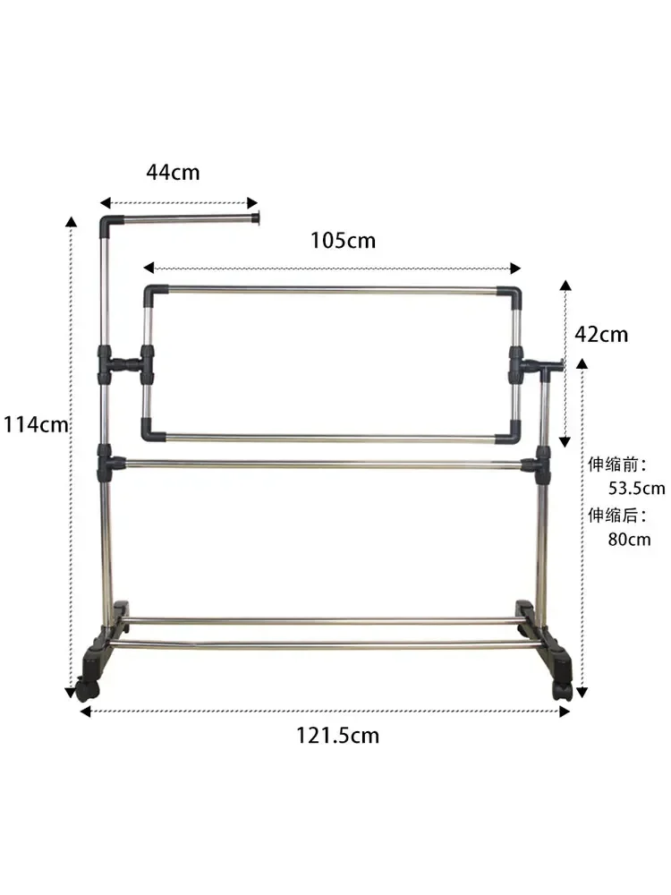 Stainless Steel Cross Stitch Frame Adjustable Chinese Cross-Stitch Accessories Embroidery Floor Stand Clothes Hanger Stand