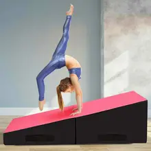 

Incline Gymnastics Mat Wedge 48'' Folding Gymnastics Gym Fitness Skill Shape Tumbling Mat for Kids Play Home Exercise Aerobics
