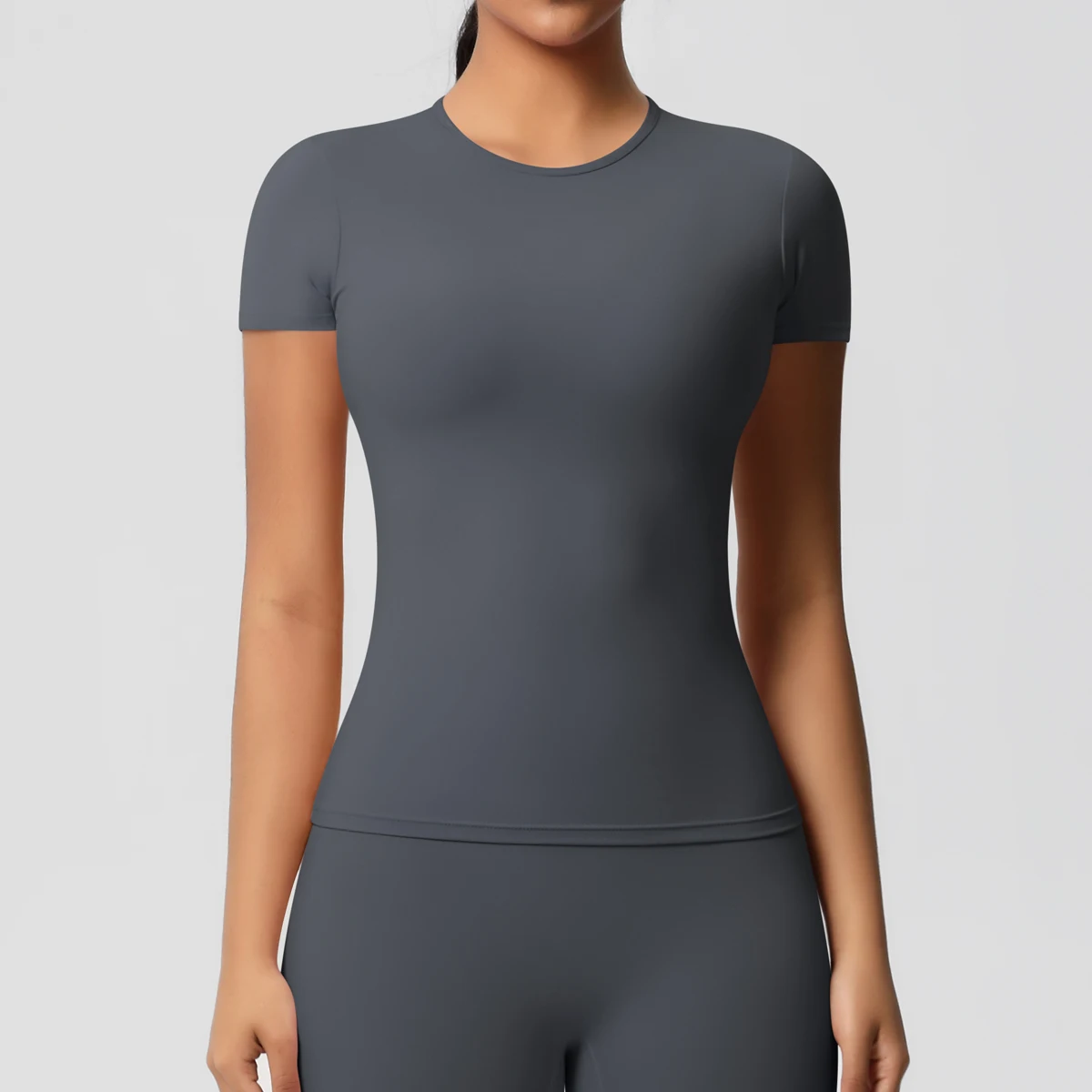 High Elastic Dry Fit Sports Top - Womens Breathable Gym T-Shirt