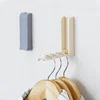 Foldable Wall Mounted Hanging Rack Bathroom Adhesive Holders Space Saving Door Hooks Hangers Punchless Drying Racks Accessories 1