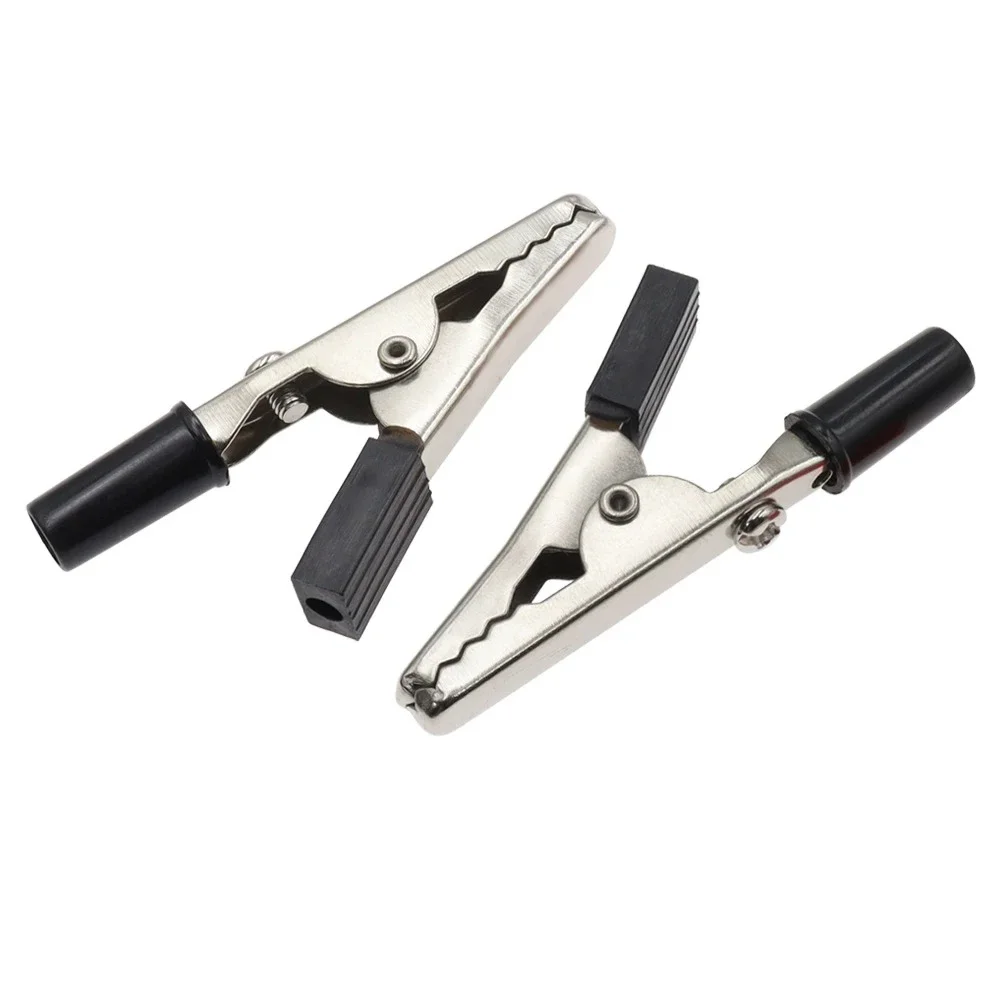 10-Piece Metal Alligator Test Clips with Screws and Solder Ports